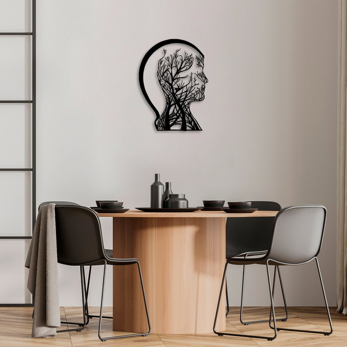 Wallity Tree Man - 322 Escultura de Pared de Metal Negra Wallity Tree Man - 322 Escultura de Pared de Metal Negra
